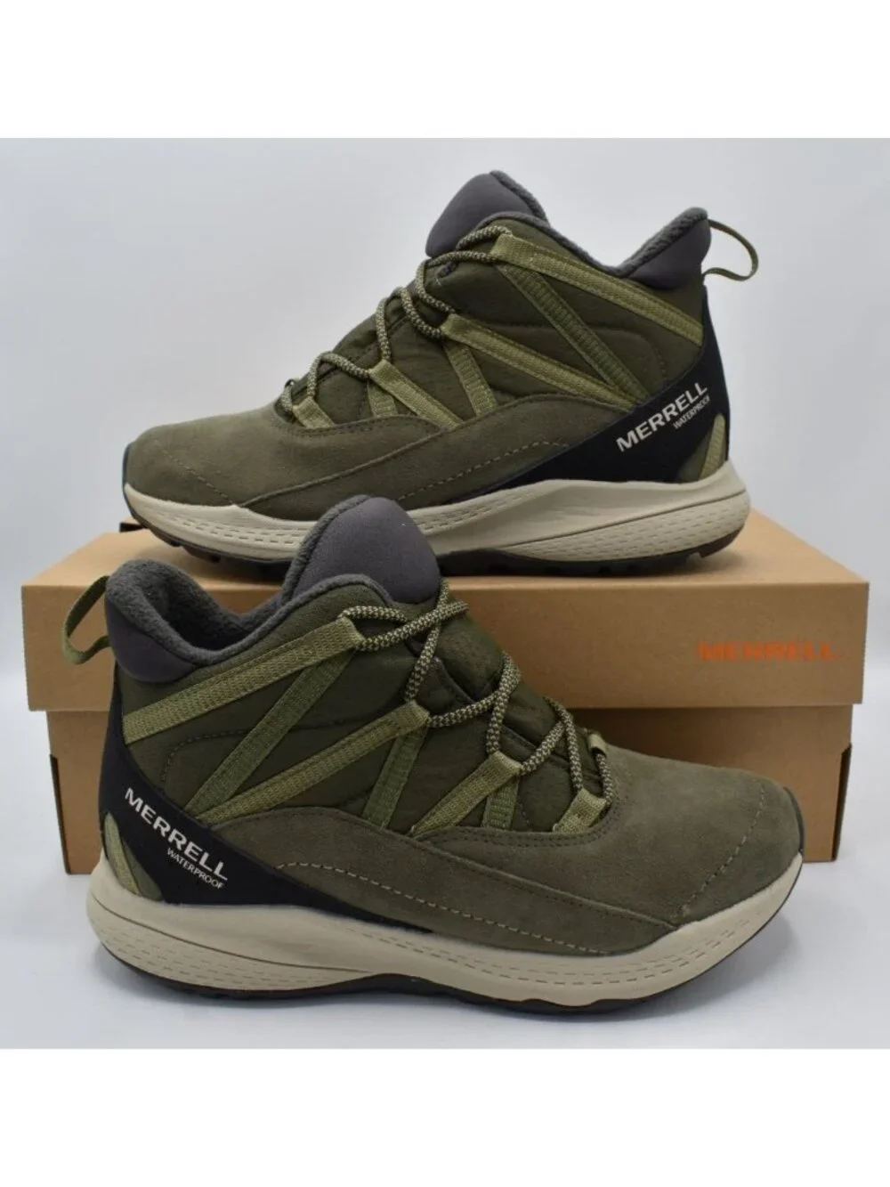 Merrell Womens 11 Bravada Edge 2 Olive Thermo Demi Insulated WP Winter‎ Boot